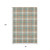 8' Taupe Ivory And Teal Plaid Washable Area Rug With UV Protection