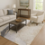 5' X 8' Ivory Charcoal And Beige Abstract Washable Area Rug With UV Protection
