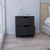 19" Black Wood Two Drawer Nightstand