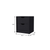 19" Black Wood Two Drawer Nightstand