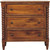 32" Brown Solid Wood Three Drawer Sideboard