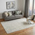 5' X 8' Ivory And Beige Wool Abstract Hand Tufted Area Rug