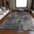 10' X 14' Black And Ivory Geometric Washable Area Rug With UV Protection