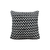 20" Black And Ivory Chevron Cotton Blend Throw Pillow Cover