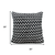 20" Black And Ivory Chevron Cotton Blend Throw Pillow Cover
