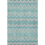 3' X 5' Teal Beige And Ivory Moroccan Washable Area Rug With UV Protection