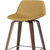 28" Yellow Wood Backless Counter Height Bar Chair