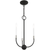 Black Three Light Metal Dimmable Chandelier With Shades