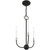 Black Three Light Metal Dimmable Chandelier With Shades