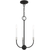 Black Three Light Metal Dimmable Chandelier With Shades