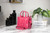 Marc Jacobs The Shiny Crinkle Micro Magenta Leather Tote