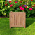 18" Natural Solid Wood Indoor Outdoor Square Planter Box