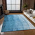 10' X 14' Teal Blue Aqua And Turquoise Ombre Washable Indoor Outdoor Area Rug