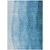 10' X 14' Teal Blue Aqua And Turquoise Ombre Washable Indoor Outdoor Area Rug