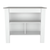 White and Gray 41" Kitchen Island With Storage