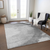 9' X 12' Gray Charcoal And Silver Abstract Washable Indoor Outdoor Area Rug