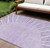 9' X 12' Lavender And Purple Abstract Washable Indoor Outdoor Area Rug
