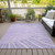 9' X 12' Lavender And Purple Abstract Washable Indoor Outdoor Area Rug
