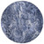 8' Navy Blue And Gray Round Abstract Washable Indoor Outdoor Area Rug
