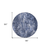 8' Navy Blue And Gray Round Abstract Washable Indoor Outdoor Area Rug