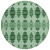 8' Emerald And Green Round Moroccan Washable Indoor Outdoor Area Rug