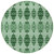 8' Emerald And Green Round Moroccan Washable Indoor Outdoor Area Rug