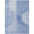 9' X 12' Denim Blue And Sky Blue Geometric Washable Indoor Outdoor Area Rug