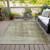 9' X 12' Taupe Beige And Chocolate Abstract Washable Indoor Outdoor Area Rug