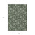 9' X 12' Olive Green And Artichoke Green Floral Washable Indoor Outdoor Area Rug