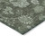 9' X 12' Olive Green And Artichoke Green Floral Washable Indoor Outdoor Area Rug