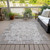 10' X 14' Taupe And Ivory Patchwork Washable Indoor Outdoor Area Rug
