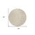 8' Beige And Khaki Round Abstract Washable Indoor Outdoor Area Rug