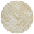 8' Beige Tan And Ivory Round Geometric Washable Indoor Outdoor Area Rug