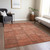 8' X 10' Salmon Copper And Gray Patchwork Washable Indoor Outdoor Area Rug