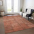 8' X 10' Salmon Copper And Gray Patchwork Washable Indoor Outdoor Area Rug