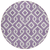 8' Purple And Ivory Round Geometric Washable Indoor Outdoor Area Rug