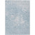 9' X 12' Sky Blue And Denim Blue Abstract Washable Indoor Outdoor Area Rug