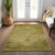 8' X 10' Gold Brown And Wheat Oriental Washable Indoor Outdoor Area Rug