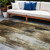 8' X 10' Chocolate Abstract Washable Non Skid Indoor Outdoor Area Rug