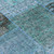10' X 14' Teal Blue Aqua And Gray Patchwork Washable Indoor Outdoor Area Rug