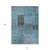 10' X 14' Teal Blue Aqua And Gray Patchwork Washable Indoor Outdoor Area Rug