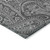 10' X 14' Gray Silver And Charcoal Paisley Washable Indoor Outdoor Area Rug