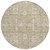 8' Beige Tan And Ivory Round Oriental Washable Indoor Outdoor Area Rug