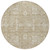 8' Beige Tan And Ivory Round Oriental Washable Indoor Outdoor Area Rug