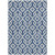 8' X 10' Navy Blue And Ivory Geometric Washable Indoor Outdoor Area Rug
