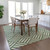 8' X 10' Green And Ivory Geometric Washable Indoor Outdoor Area Rug