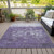 10' X 14' Purple And Silver Abstract Washable Indoor Outdoor Area Rug