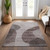 8' X 10' Brown Taupe And Beige Abstract Washable Indoor Outdoor Area Rug