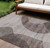 8' X 10' Brown Taupe And Beige Abstract Washable Indoor Outdoor Area Rug