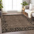 10' X 14' Brown Animal Print Washable Indoor Outdoor Area Rug
